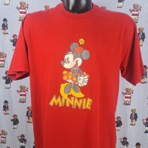 Vintage Y2K Minnie Mouse Mickey & Co Disney red & yellow graphic XL t-shirt